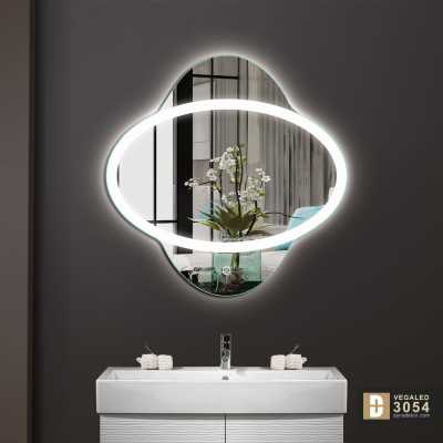 Şekilli Kesim Ledli Dokunmatik Butonlu Dekoratif Ayna VEGALED3054