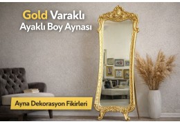 Evinizde Saray Esintisi: VEGA5007 Varaklı Dekor Ayaklı Boy Aynası ile Tanışın