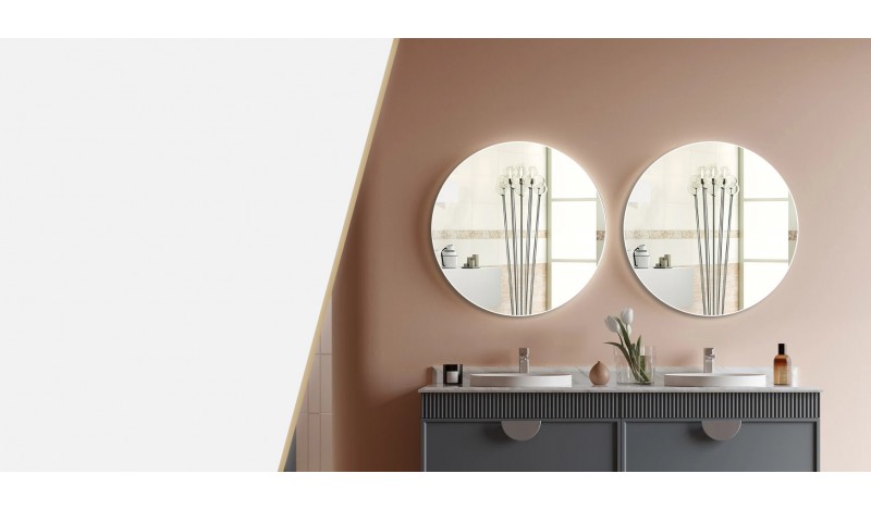 Yuvarlak çerçeveli ve çerçevesiz ışıklı ayna ürünlerimiz